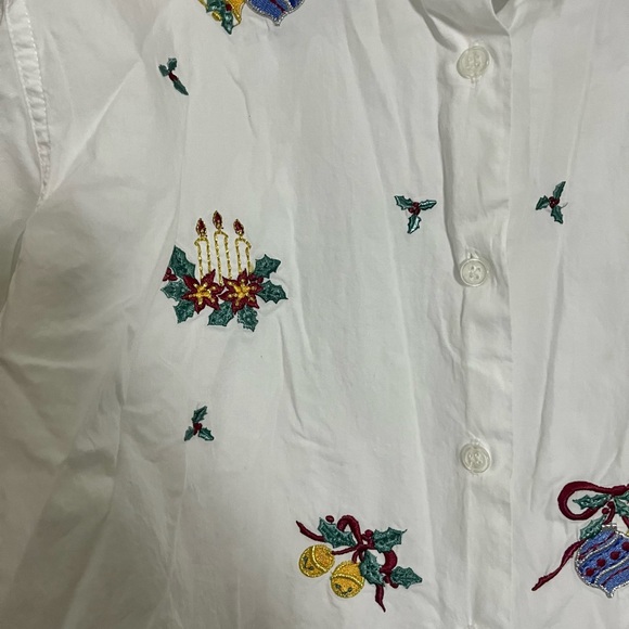 Vintage Bobbie Brooks Embroidered Christmas Shirt - Picture 4 of 6